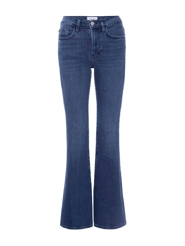 women's denim jeans with animal printsLe Pixie High Flare Jeans In Temple