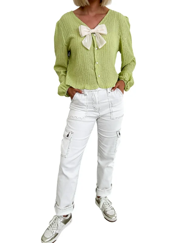 women's denim jeans for casual wearSerene Horizons Cargo Jeans In White