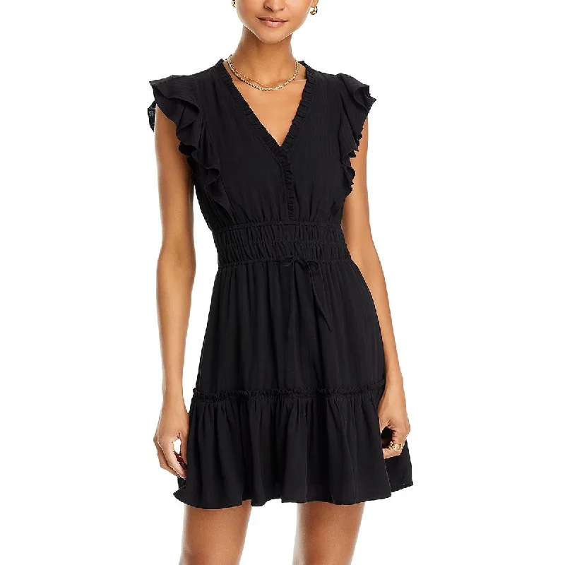 women's wrinkle-resistant dressesWomens Above knee Smocked Mini Dress