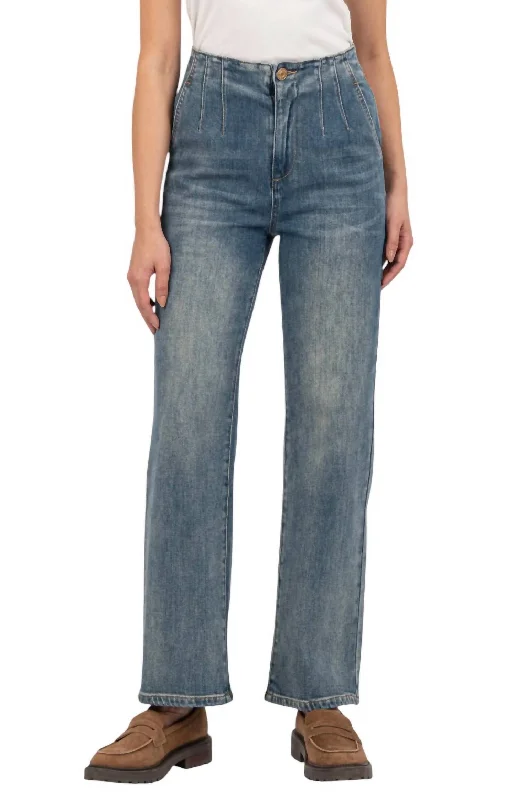 women's denim jeans for apple-shaped bodiesFay 27" High Rise Ankle Straight In Joyfully