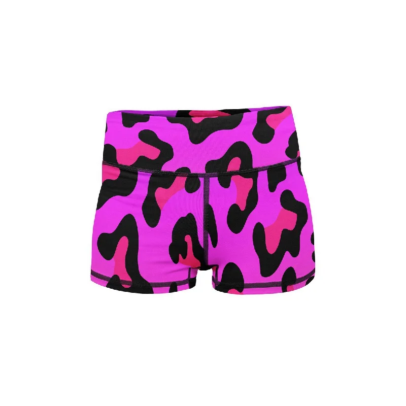 Neon Leopard Yoga Shorts