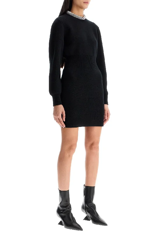 women's stretch dressesAlexander Wang Mini Wool Blend Dress