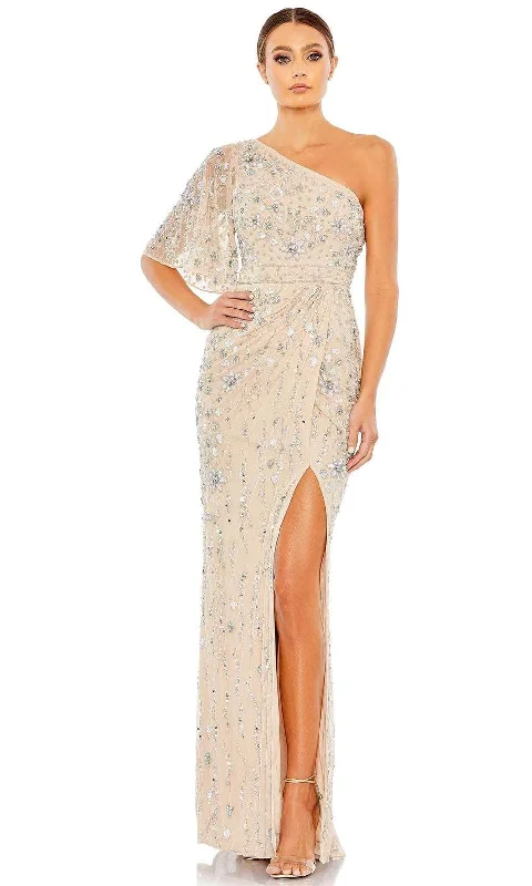 women's stretch dressesMac Duggal 93635 - One-Shoulder Evening Dress