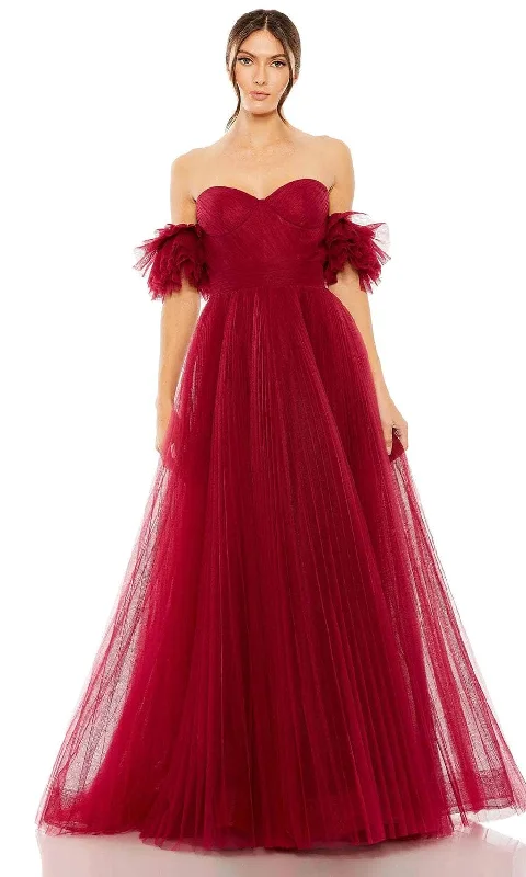 women's wedding guest dressesMac Duggal 20517 - Pleated A-Line Evening Dress