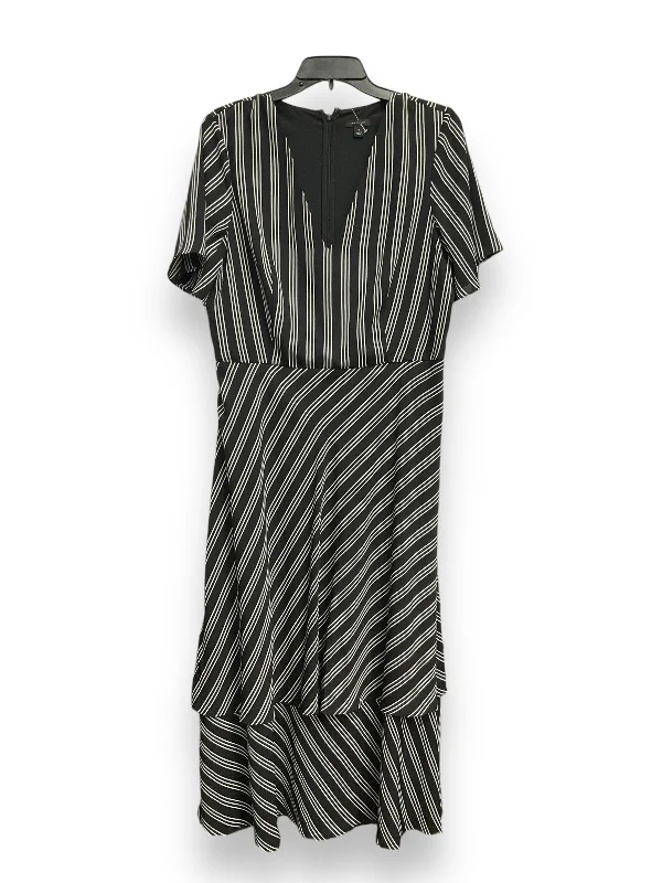 women's ball gown dressesDress Casual Midi By Ann Taylor In Striped Pattern, Size: L