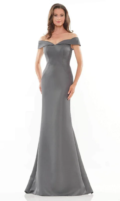 women's handmade dressesMarsoni by Colors - MV1153 Satin Off-Shoulder Mermaid Evening Gown