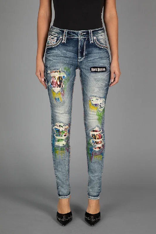 women's denim jeans for everyday wearHARLOW MID-RISE SKINNY JEANS