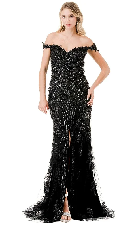 women's shift dressesTrevi Collection L2857K - Beaded Applique Sweetheart Evening Gown