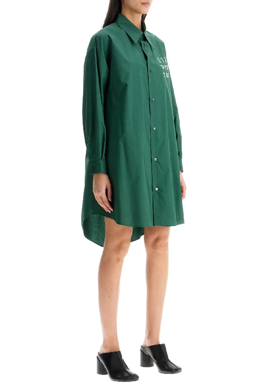 women's cocktail dressesMm6 Maison Margiela Mini Poplin Chemisier Dress