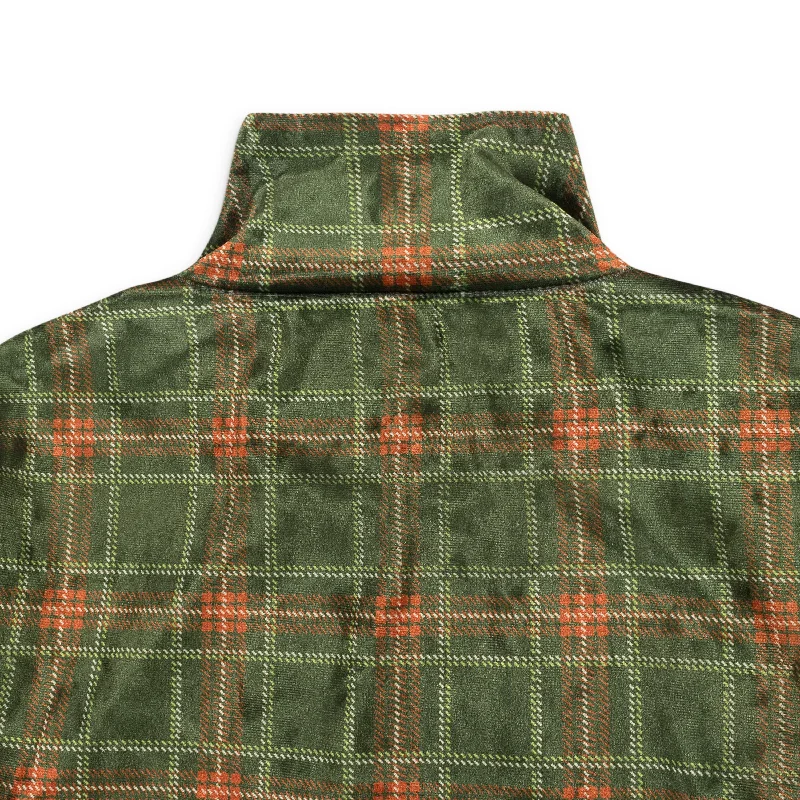 women's made-to-order dressesSTRETCH PLAID GREEN ORANGE MINI DRESS