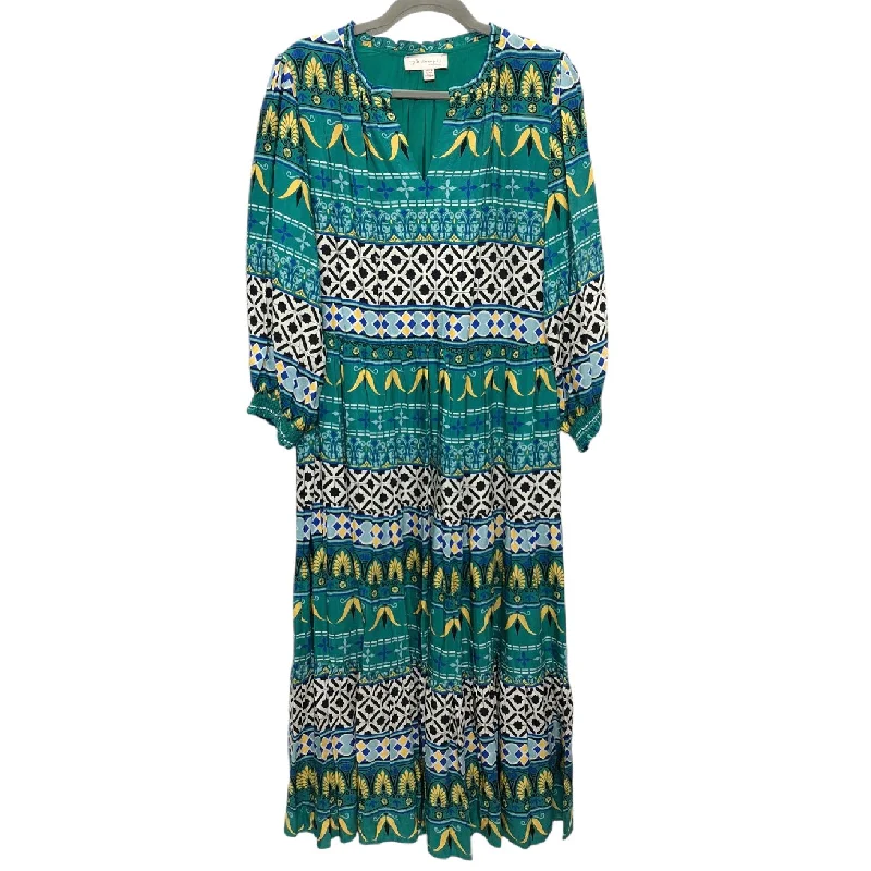 women's bespoke dressesDress Casual Midi By Philosophy In Blue & Green, Size: Xl