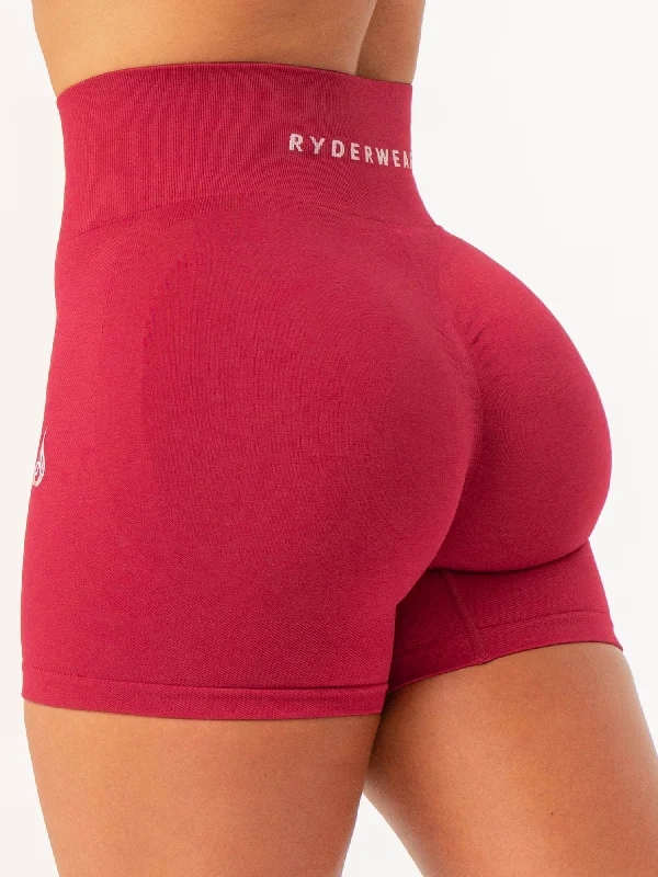 Contour Seamless Shorts - Berry Marl