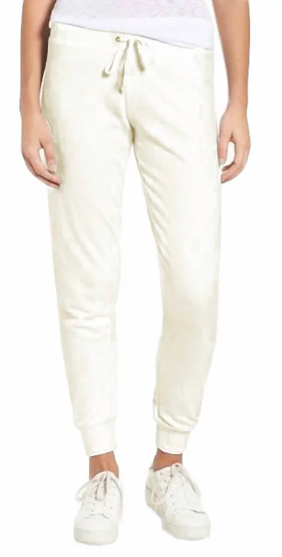 women's ripped pantsAngel Microterry Zuma Pants In White