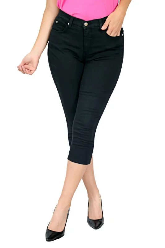 women's sophisticated pantsBasic Capri In Black