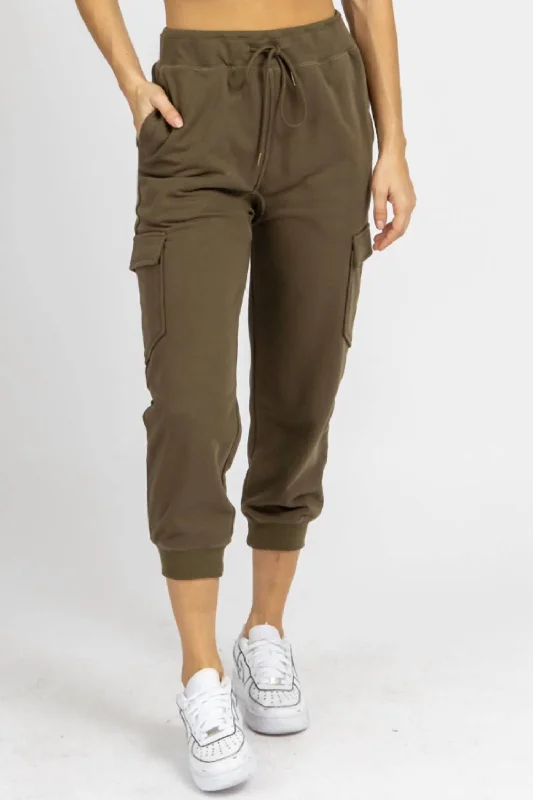 women's tall pantsCargo Relaxed Joggers In Olive