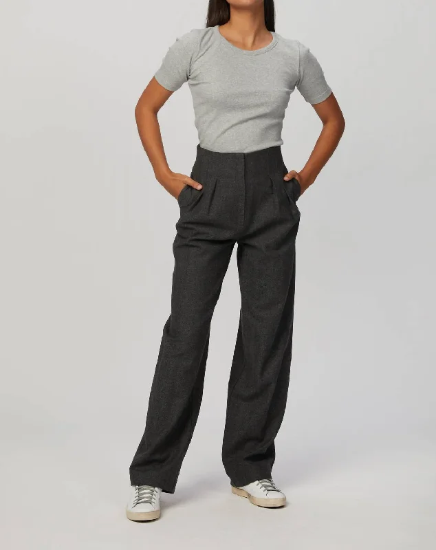 women's mini pantsClyde Herringbone Pants In Antracite