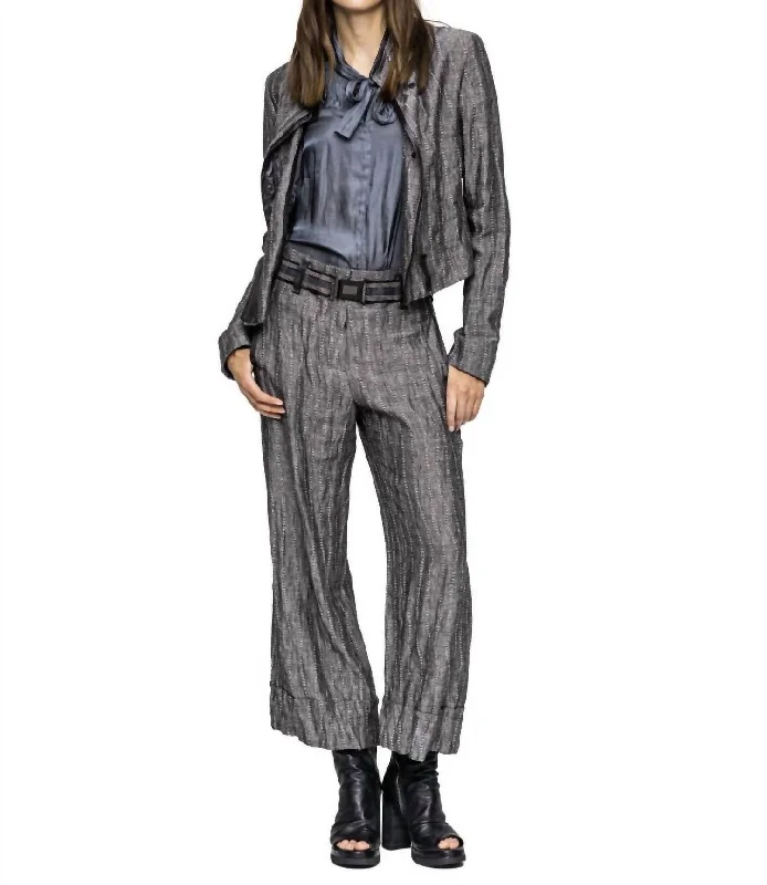 women's wedding pantsCullotte Stripe Pant In Grey