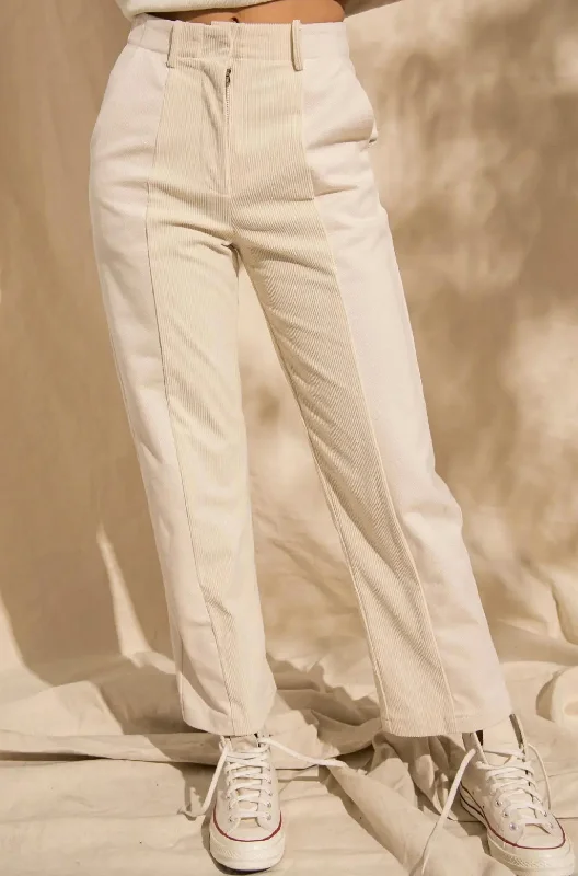 women's high-performance pantsDanielle Split Panel Pants In Ivory