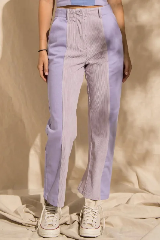 women's slim-fit pantsDanielle Split Panel Pants In Lavender