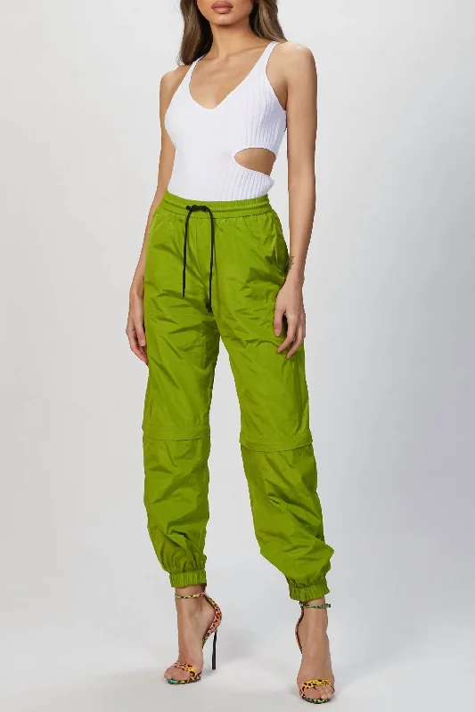 women's waterproof pantsDetachable-Leg Track Pant In Pistachio