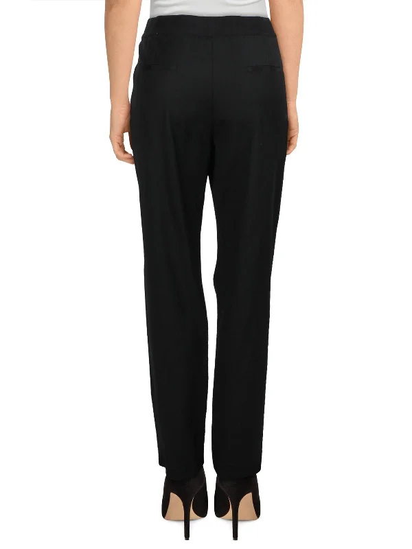 women's silk pantsEmma Womens Satin Office Ankle Pants