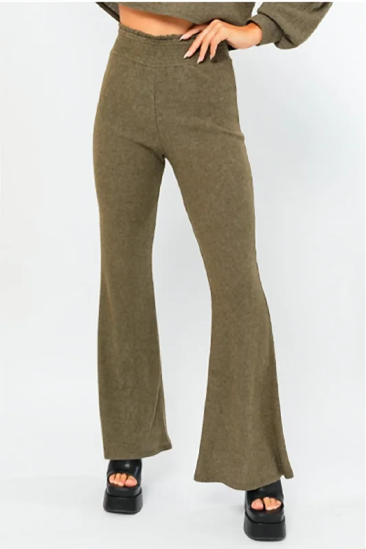 women's bridal pantsFlare Pants In Olive