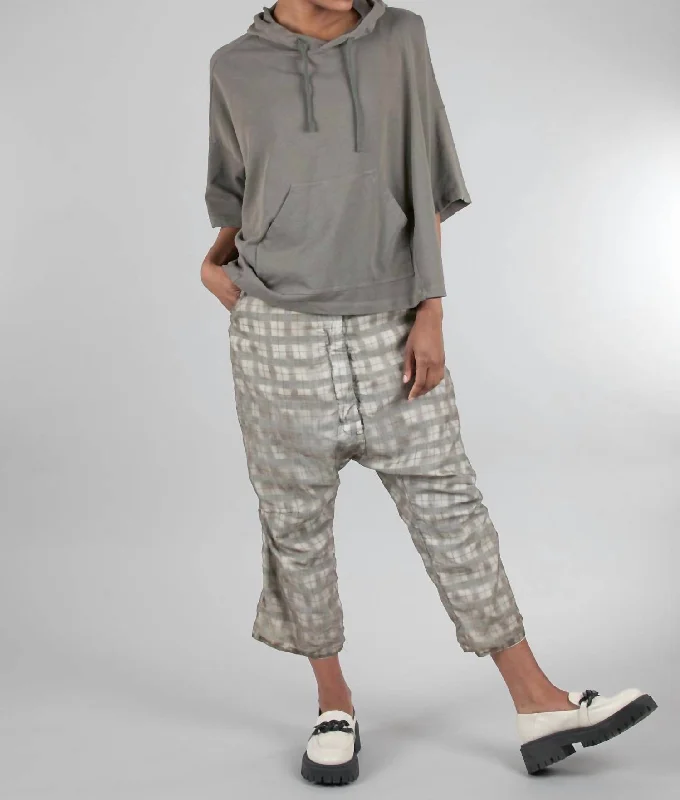 women's trendy pantsIllusion Layer Check Pant In Linen