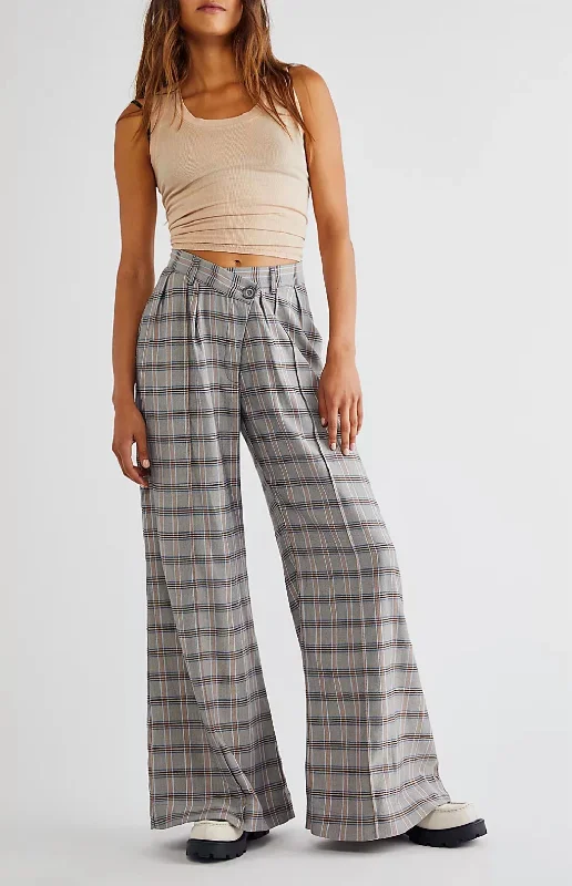 women's slim-fit pantsKim Wide Leg Pant In Grey