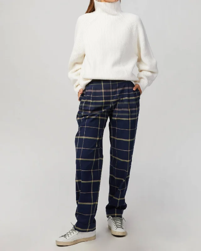 women's casual pantsLaia Pants In Tartan Navy