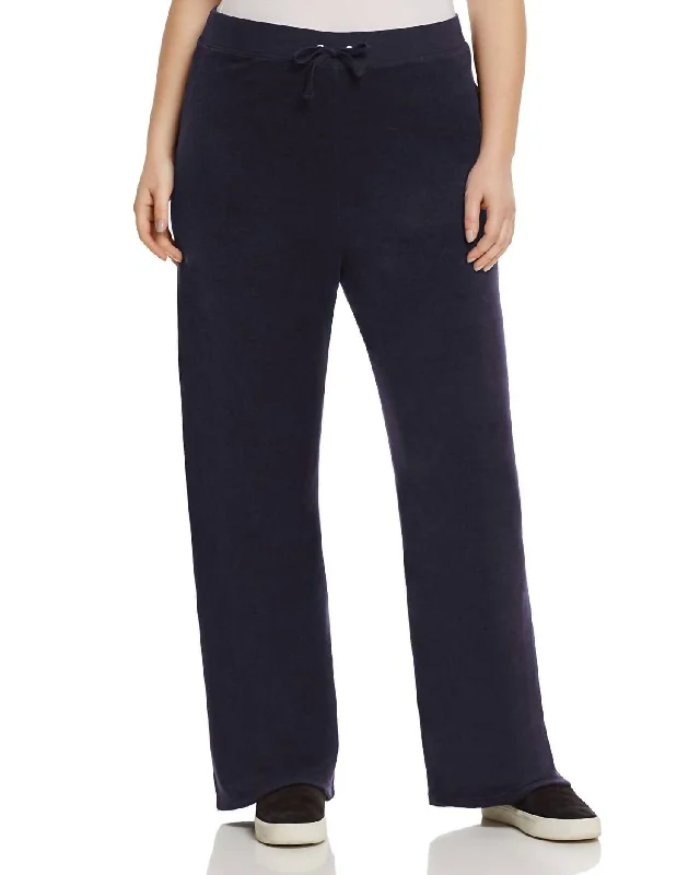 women's reversible pantsMar Vista Microterry Track Pants In Navy Blue