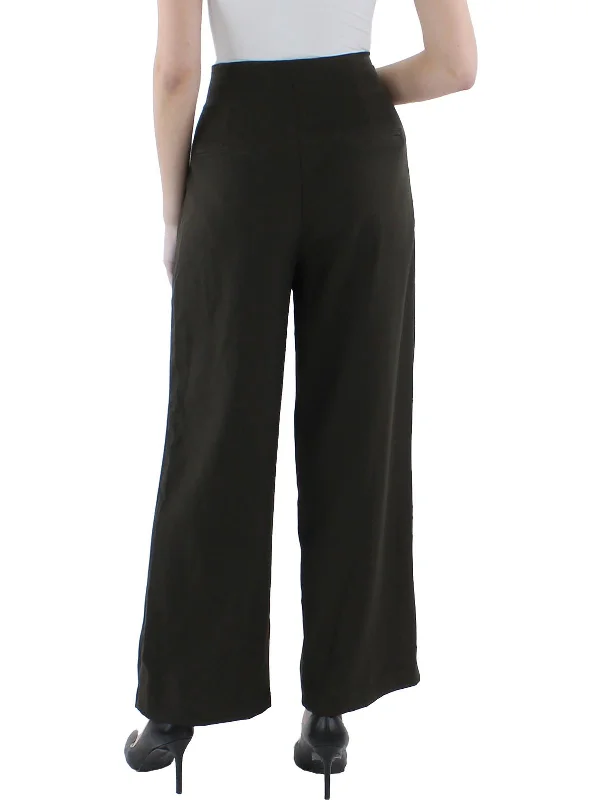 women's bootcut pantsMarielle Womens Pleated Wide Leg High-Waist Pants