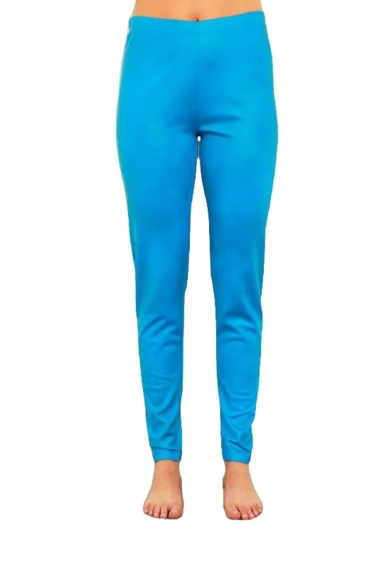 women's trendy pantsMicrofiber Leather High-Waisted Pant In Turquoise