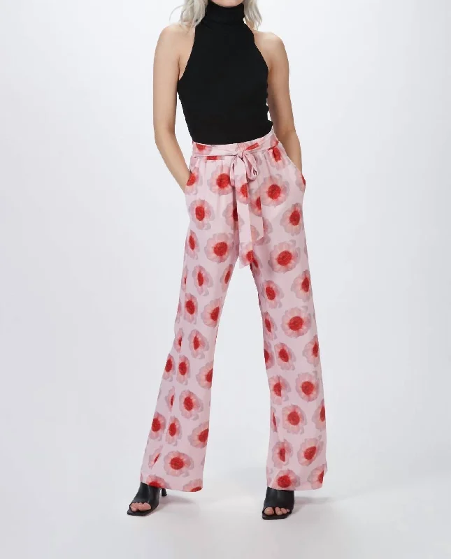 women's distressed denim pantsNovyanna Trousers In Pink Anemone