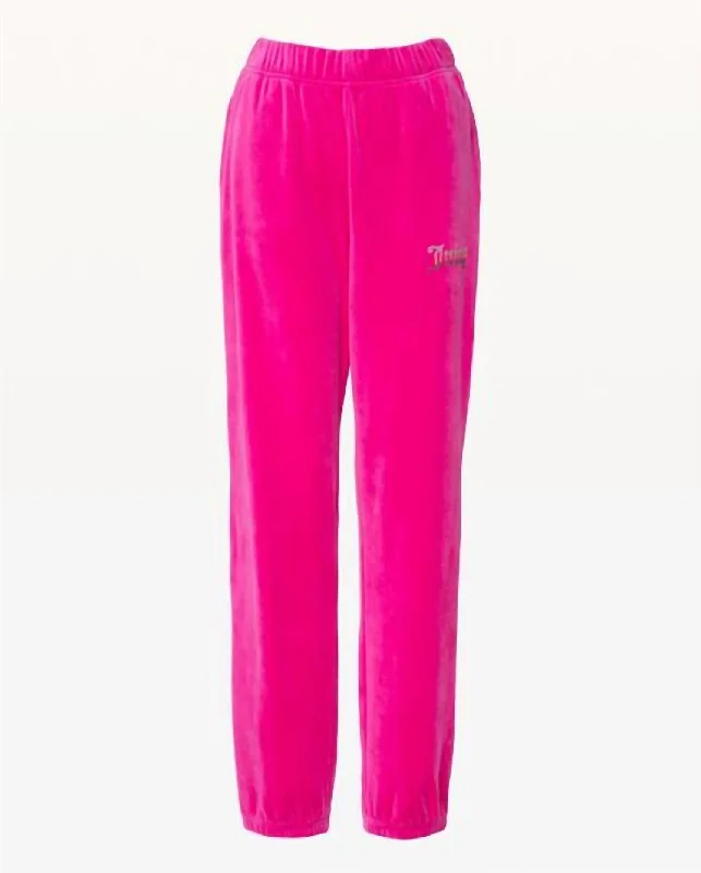 women's silk pantsOmbre Stud Joggers Track Pants In Raspberry Pink