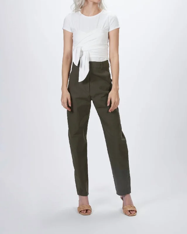 women's dress pantsPeggy High Waist Pants In Military