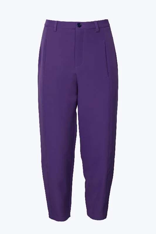 women's distressed pantsRadish High-Rise Balloon Tapered Pants In Purple