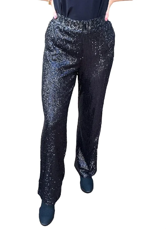 women's ankle-length pantsSequin Pants In Black