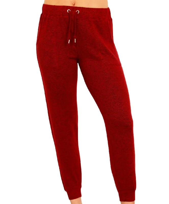 women's workout pantsSolid Jogger In Wine