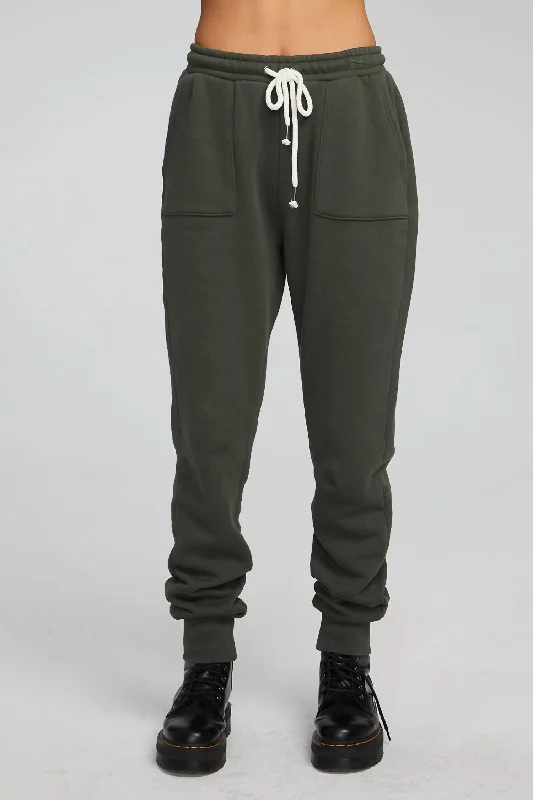 women's ankle-length pantsTessa Forest Night Jogger In Forest Green