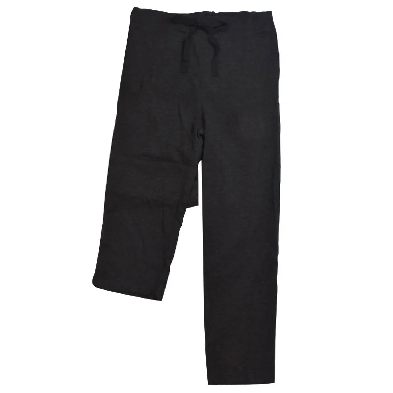 women's sustainable pantsWomens Charcoal Drawstrings Waist Wool Pants