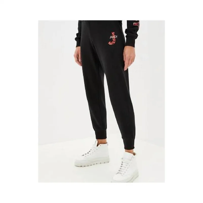 women's corduroy pantsWomen's Pitch Juicy Fleece Track Jogger Pants In Black