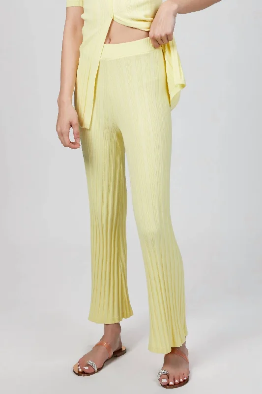 women's nursing pantsXiomara Knit Pant In Pale Yellow