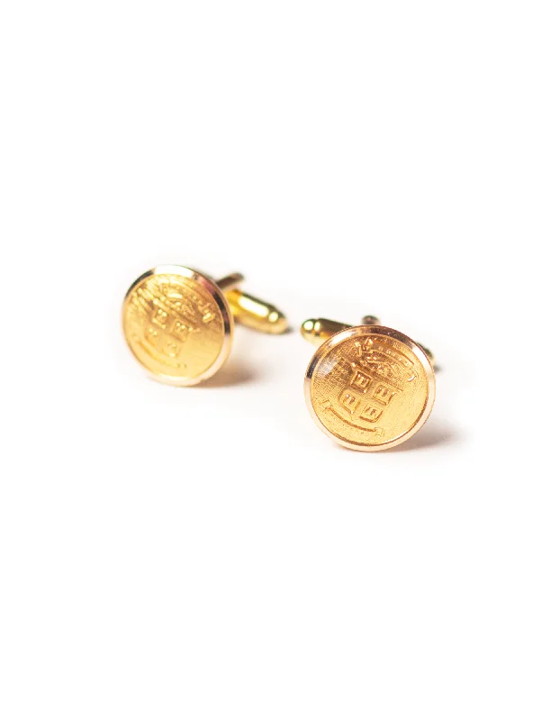 women's breathable dressesBLAZER BUTTON CUFFLINKS - BROWN