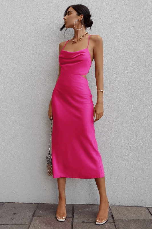 women's machine-washable dressesCharissa Slip Dress - Hot Pink