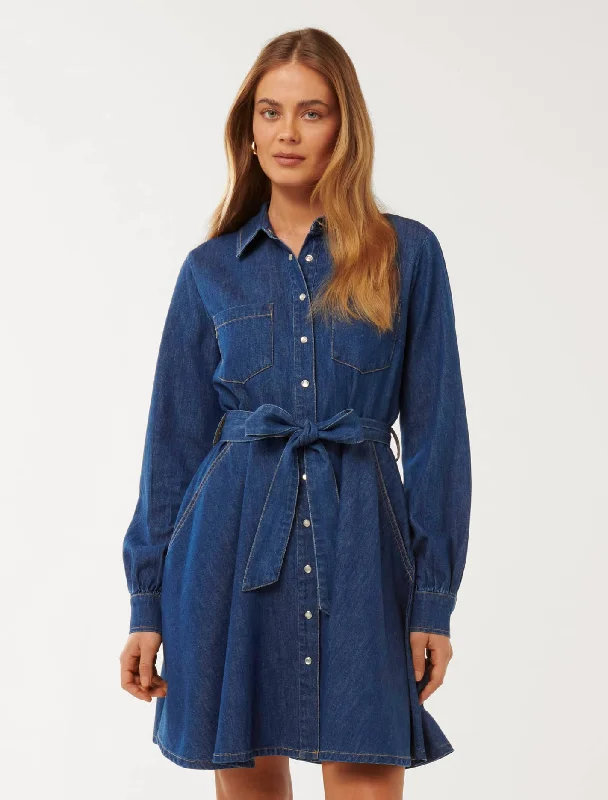 women's satin dressesColette Denim Shirt Dress