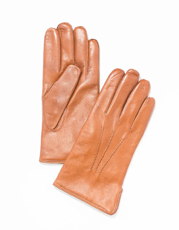 women's limited-edition dressesCOGNAC NAPPA LEATHER GLOVES