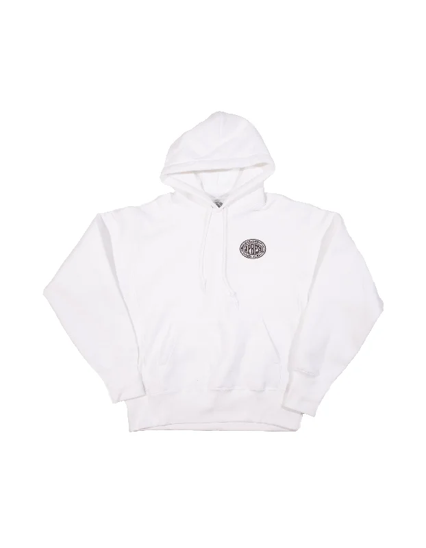 women's wrinkle-resistant dressesVINTAGE J.PRESS LOGO HOODIE - WHITE