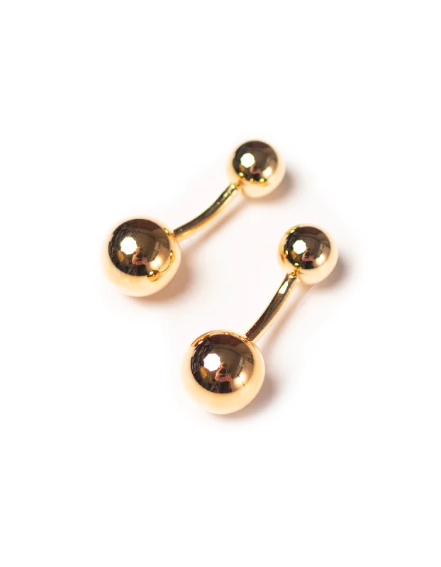 women's prom dressesDOUBLE BALL CUFFLINKS - GOLD