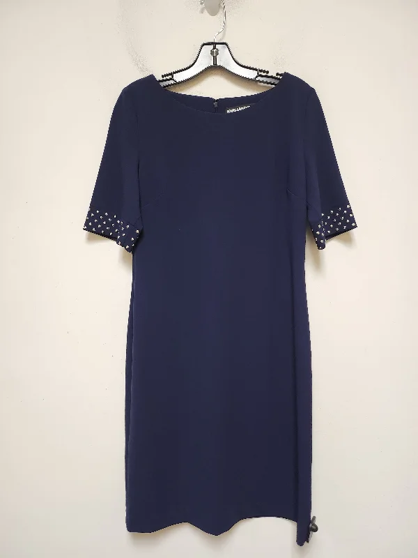 women's mother of the bride dressesDress Designer By Karl Lagerfeld In Blue, Size: M