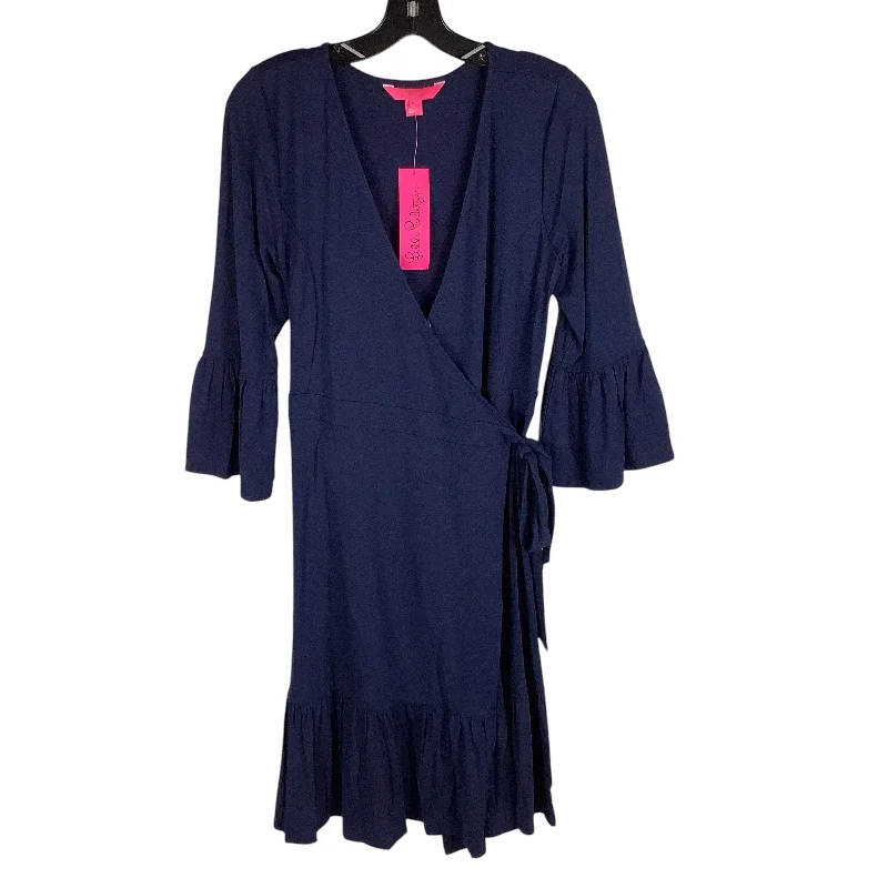 women's satin dressesDress Designer By Lilly Pulitzer In Navy, Size: M